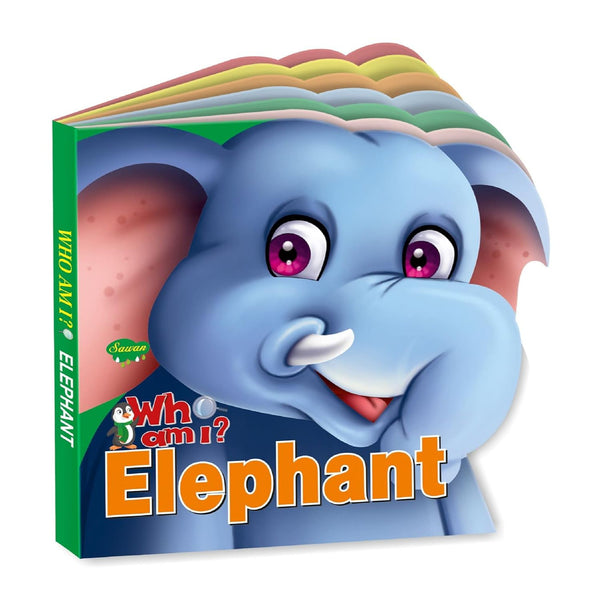 Who Am I Elephant | Die-Cut Shape Board-Book